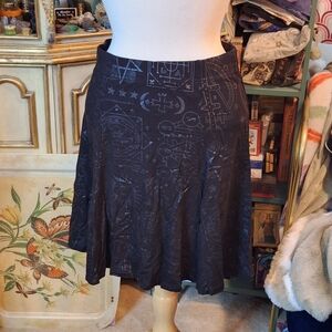 Killstar HEATHEN Black Skater Skirt, Medium NWT